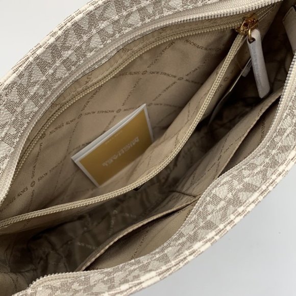 Michael Kors Jet Set Travel Large Messenger Crossbody Bag Light Cream Multi - Picture 11 of 16